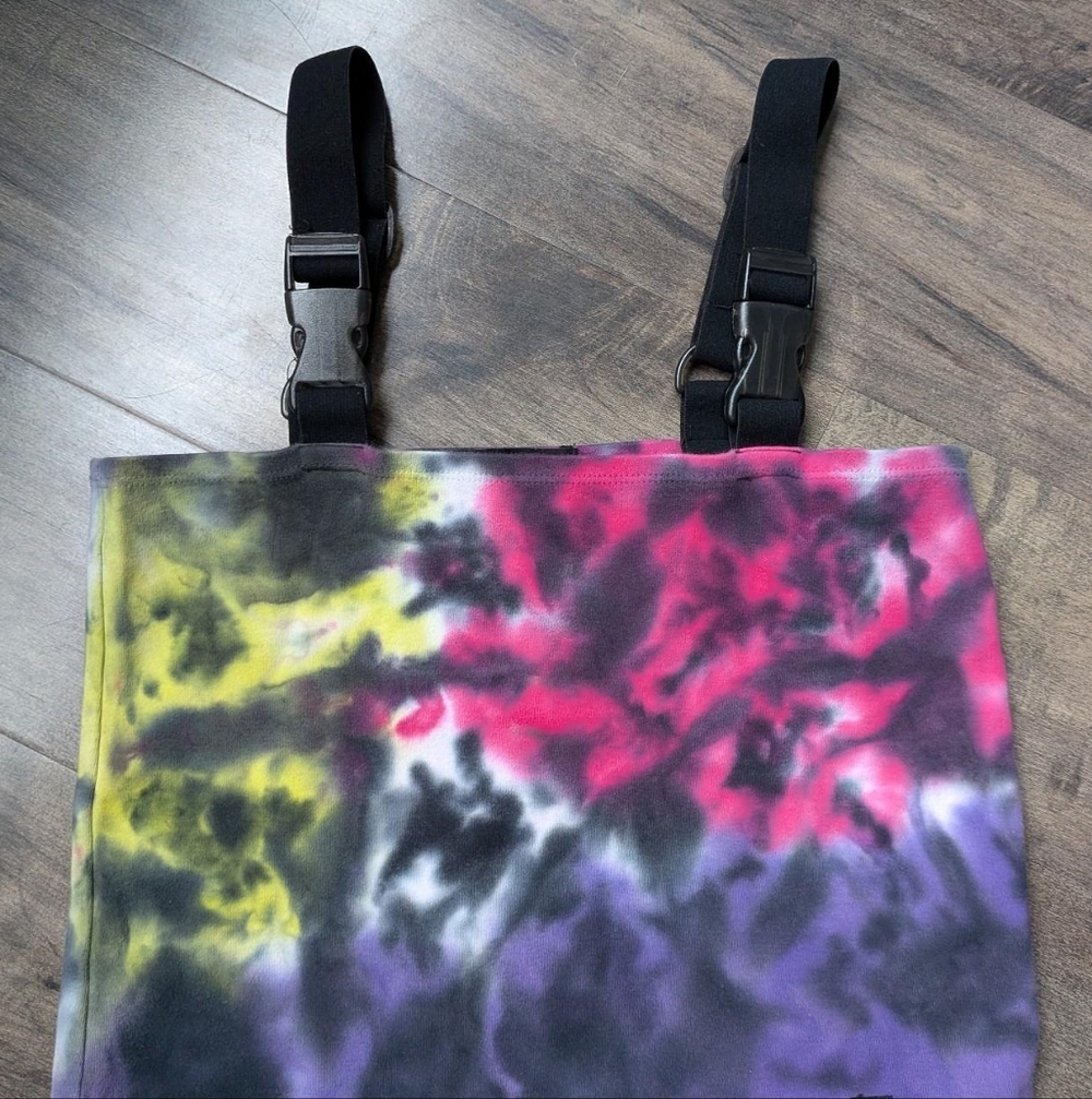 Ninth Hall Zumiez Tie Dye Crop Top With Buckle Straps